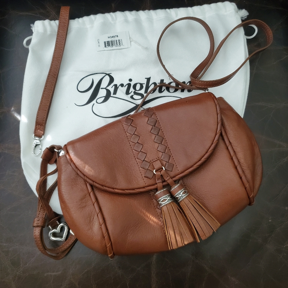 Brighton Aliso leather crossbody/clutch